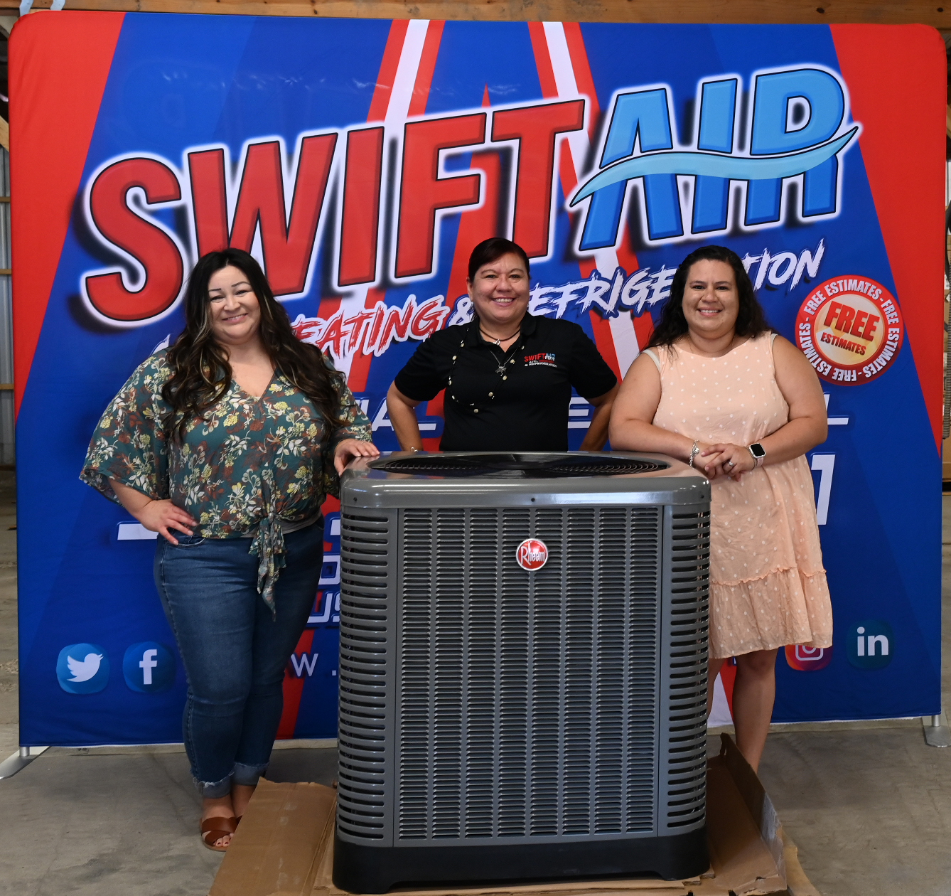 Swift Air is an air conditioning company in Corpus Christi, Texas that services portable ac units, window units, ac compressors, ac installations, window units, and mini split air conditioners.